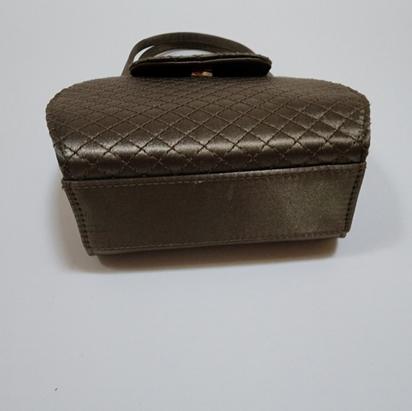 VINTAGE 1990s LIZ CLAIBORNE TAUPE HAND CARRY EVENING BAG NWOT MINT CONDITION - Picture 4 of 11